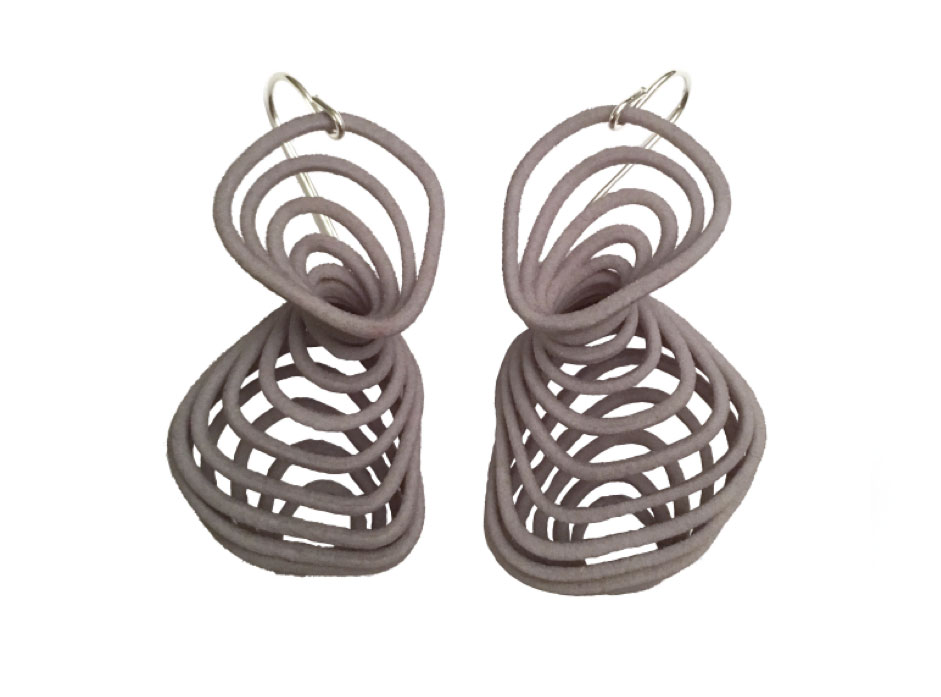 Circular-patterned earrings.    